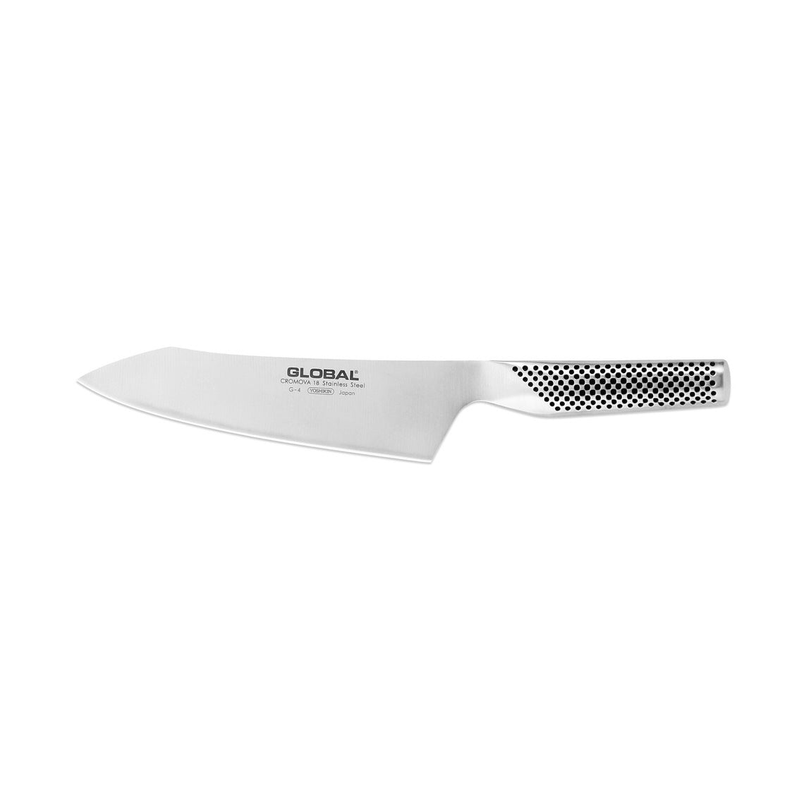 Global G-4 Oriental Chef Knife 7-inch - Professional Japanese Kitchen Knife for Precise Chopping, Slicing & Dicing - Perfect for Home Chefs & Professional Kitchens