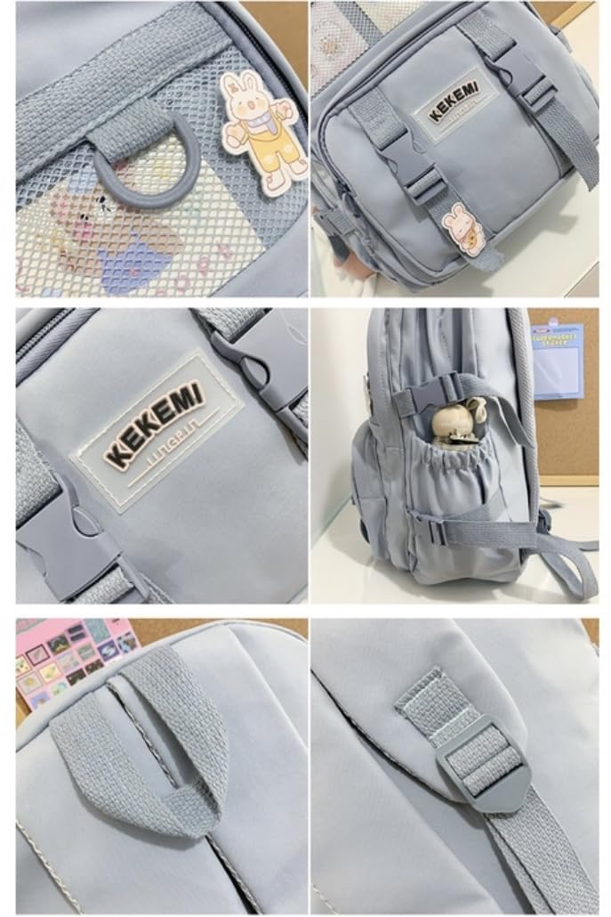 **Stylish Kawaii Girls Backpack - Large Capacity Japanese Aesthetic Laptop Bag for School, College & Travel - Water-Resistant Cute Bookbag for Teens (Multi-Color) - Perfect for Daily Use, Campus Life & Weekend Trips**