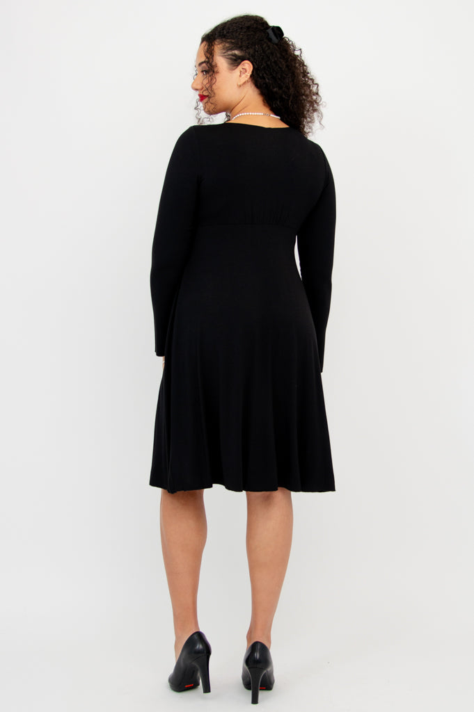 Denver Women's Black Bamboo Dress - Soft & Breathable Summer Dress for Casual Wear, Office & Outdoor Activities