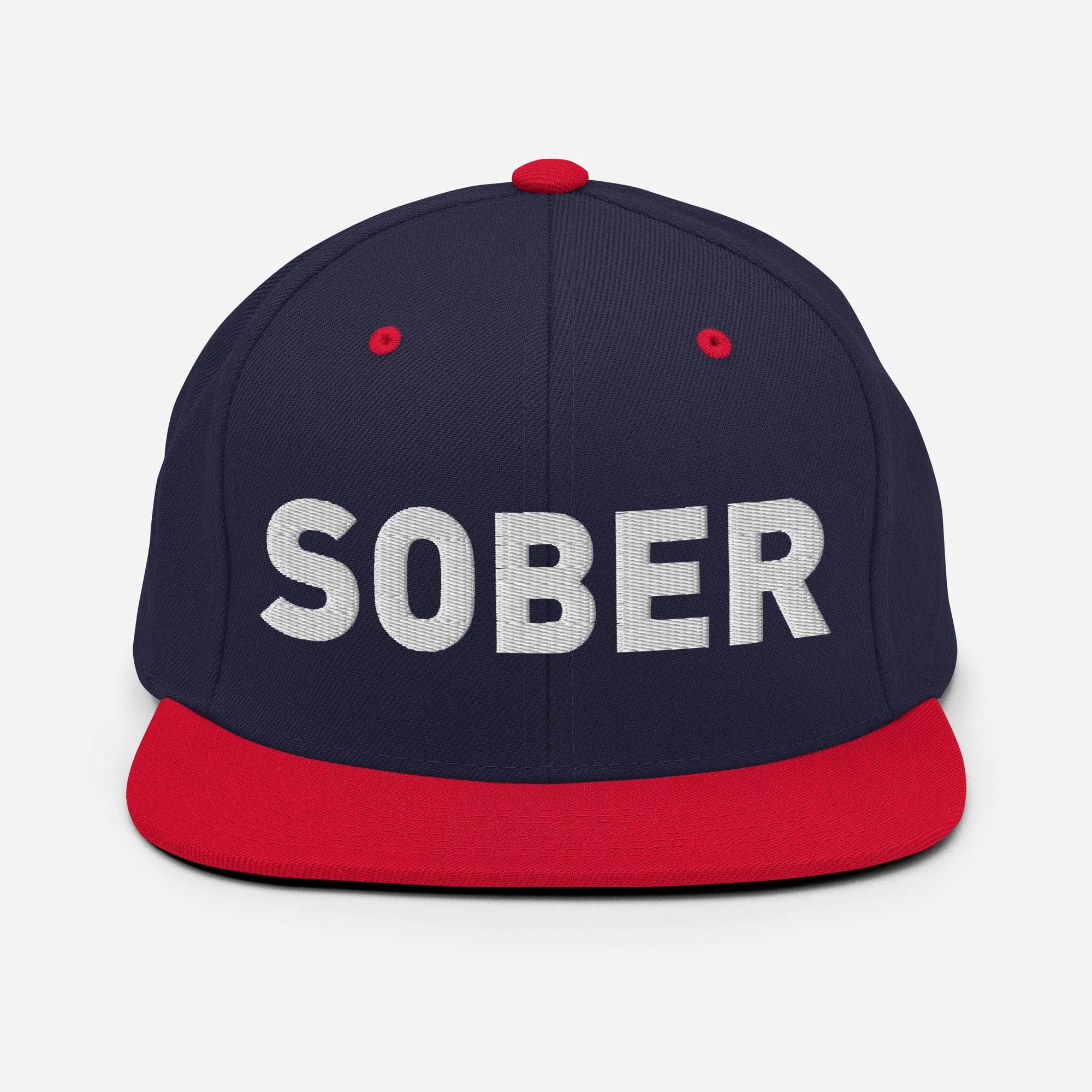 SOBER Embroidered Snapback Hat - Adjustable Dad Hat for Men & Women - Stylish Baseball Cap for Casual Wear, Sports & Outdoor Activities