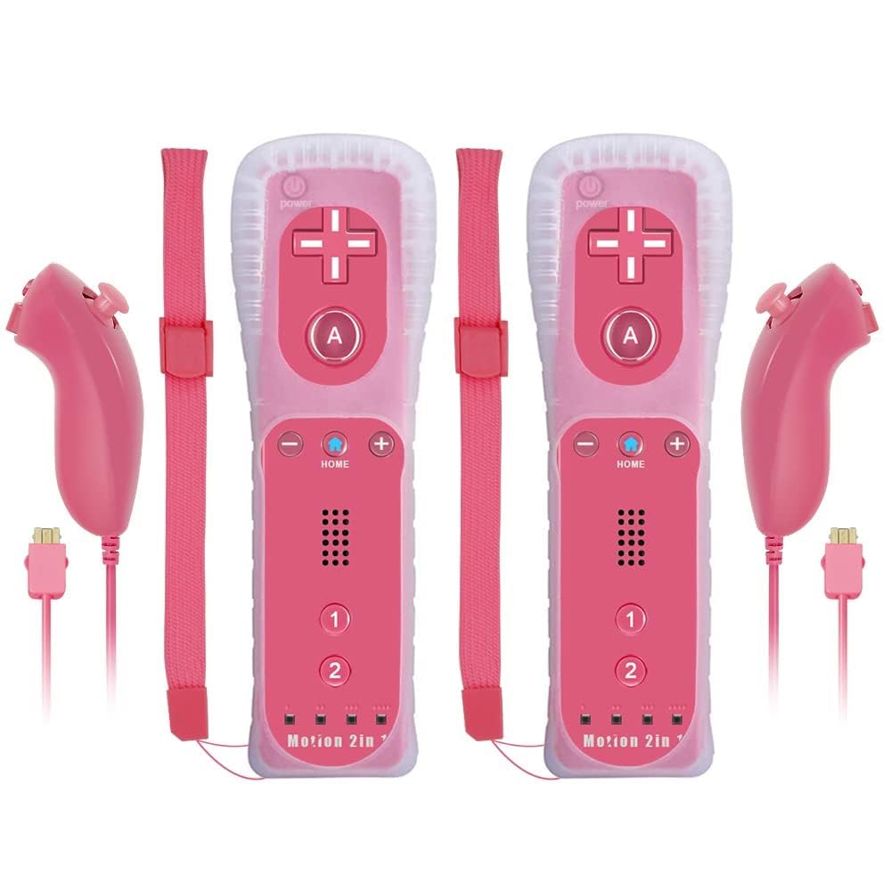 Gamrombo Wii Remote Controller with Motion Plus & Nunchuk - Wireless Game Controller for Wii & WiiU - Perfect for Mario Kart, Super Smash Bros & Family Gaming Parties