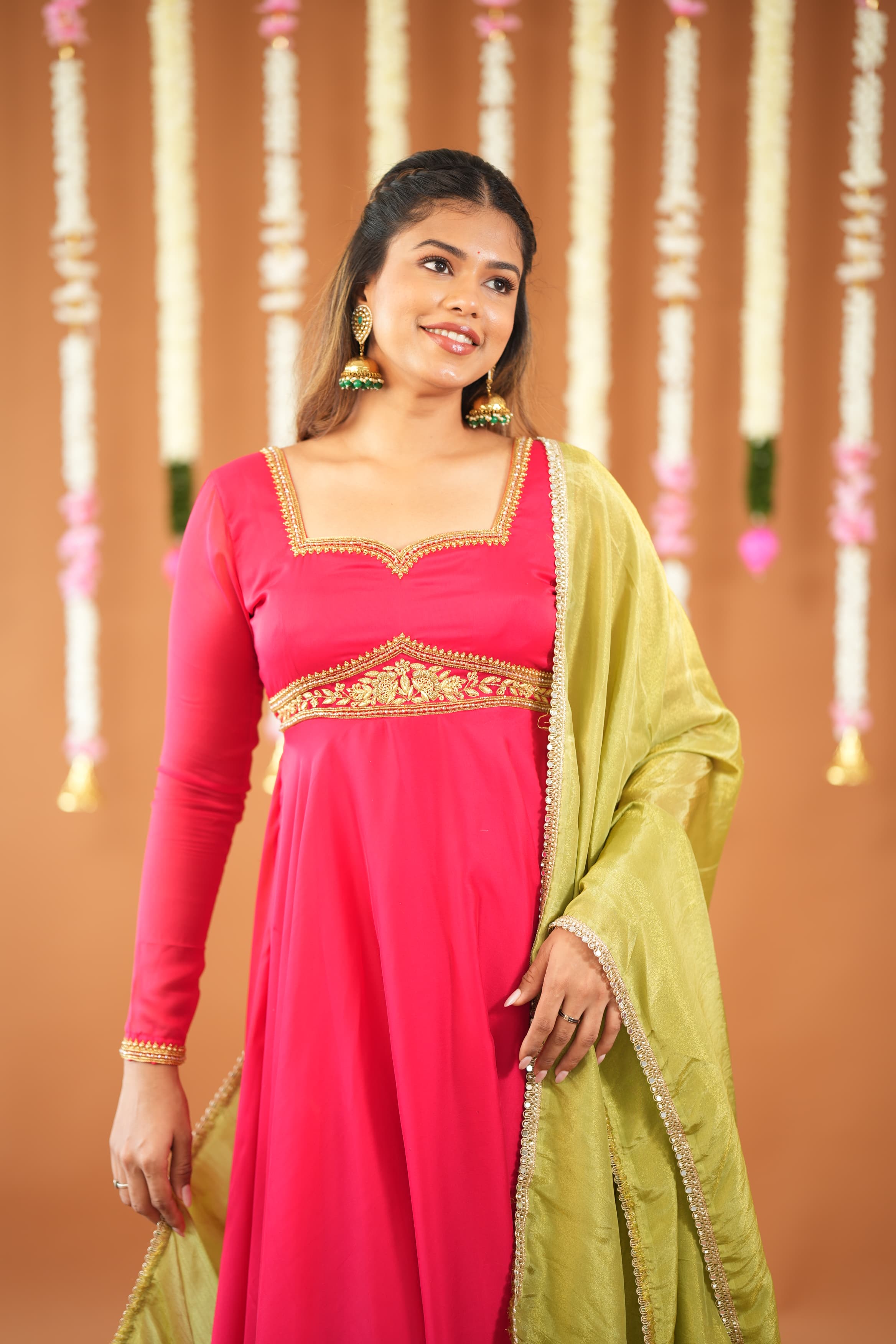 Premium Handcrafted Srisha Anarkali Dress DD610 - Elegant Ethnic Wear for Weddings, Parties & Festive Occasions