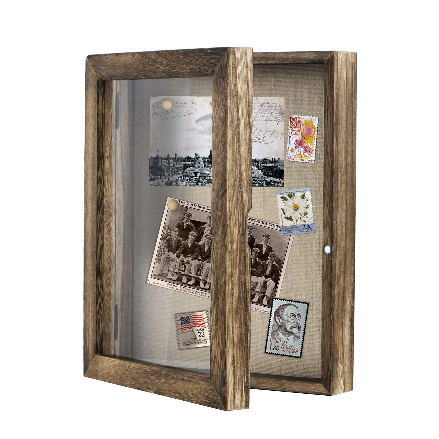 8x10 Shadow Box Frame with Linen Back - Display Case for Memorabilia, Awards, Medals & Photos - Perfect for Home Decor, Office Display, and Memory Preservation