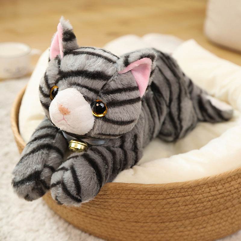 Realistic Stuffed Animal Cat Plush Toy - Soft & Cuddly Lifelike Feline Friend for Kids & Adults | Perfect Gift for Cat Lovers, Home Decor, Nursery Accent, and Comfort Companion