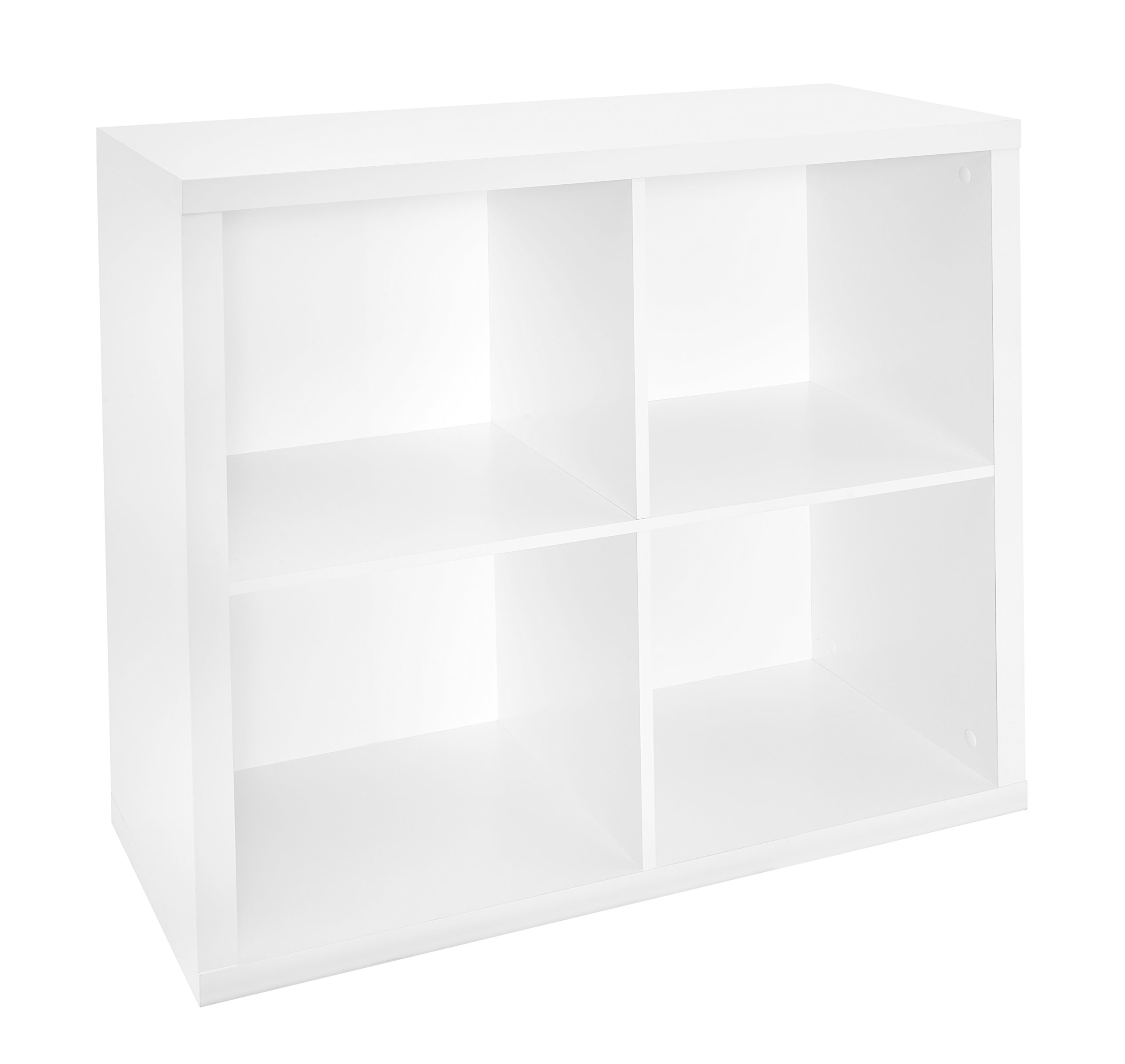 ClosetMaid 4-Cube Storage Shelf Organizer - Wooden Bookshelf with Back Panel for Bedroom, Living Room & Office - Easy Assembly White Finish Home Organization Solution