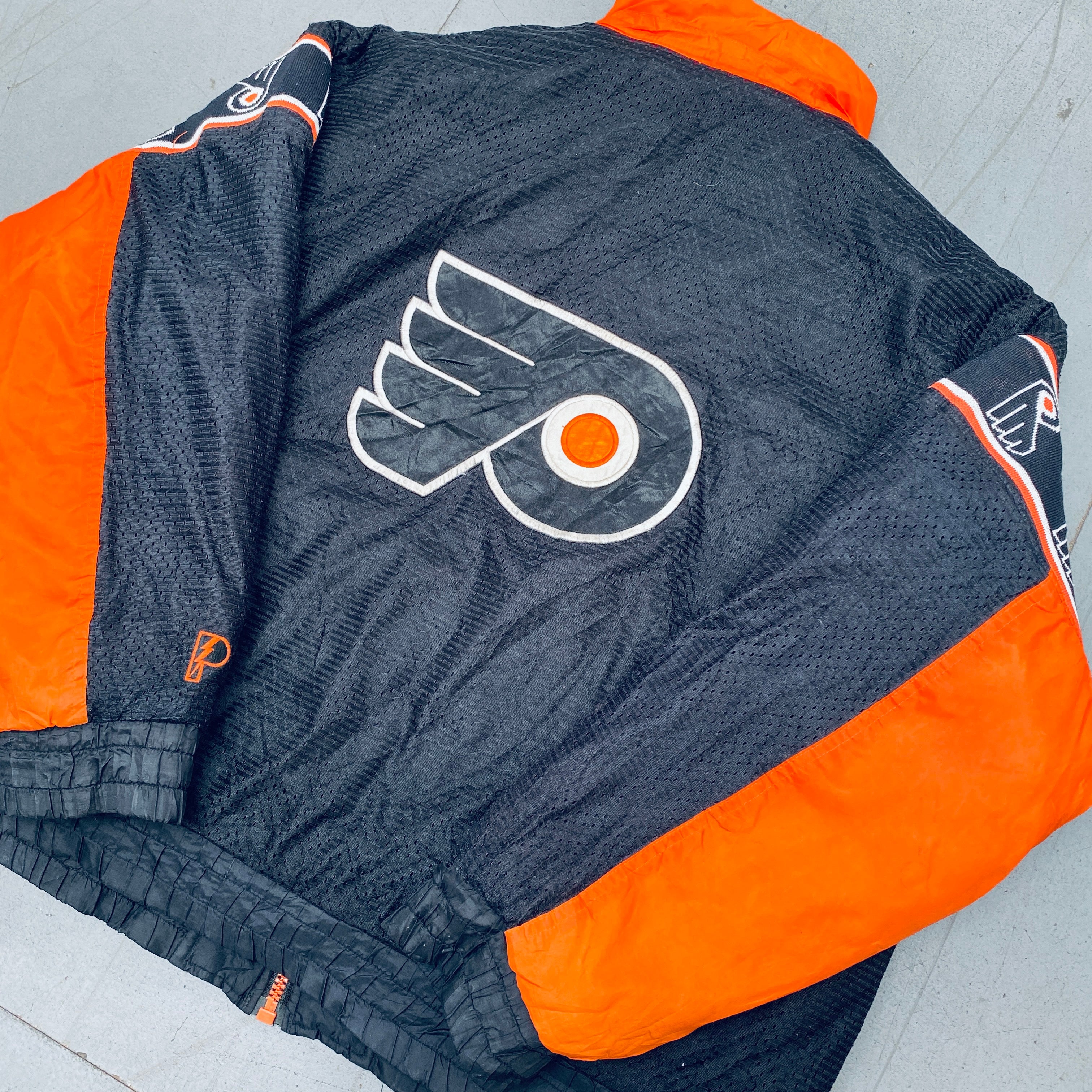 Philadelphia Flyers 1990s Reversible Full-Zip Hockey Jacket - Vintage NHL Fan Gear, XL/XXL - Perfect for Game Day & Retro Sports Fashion
