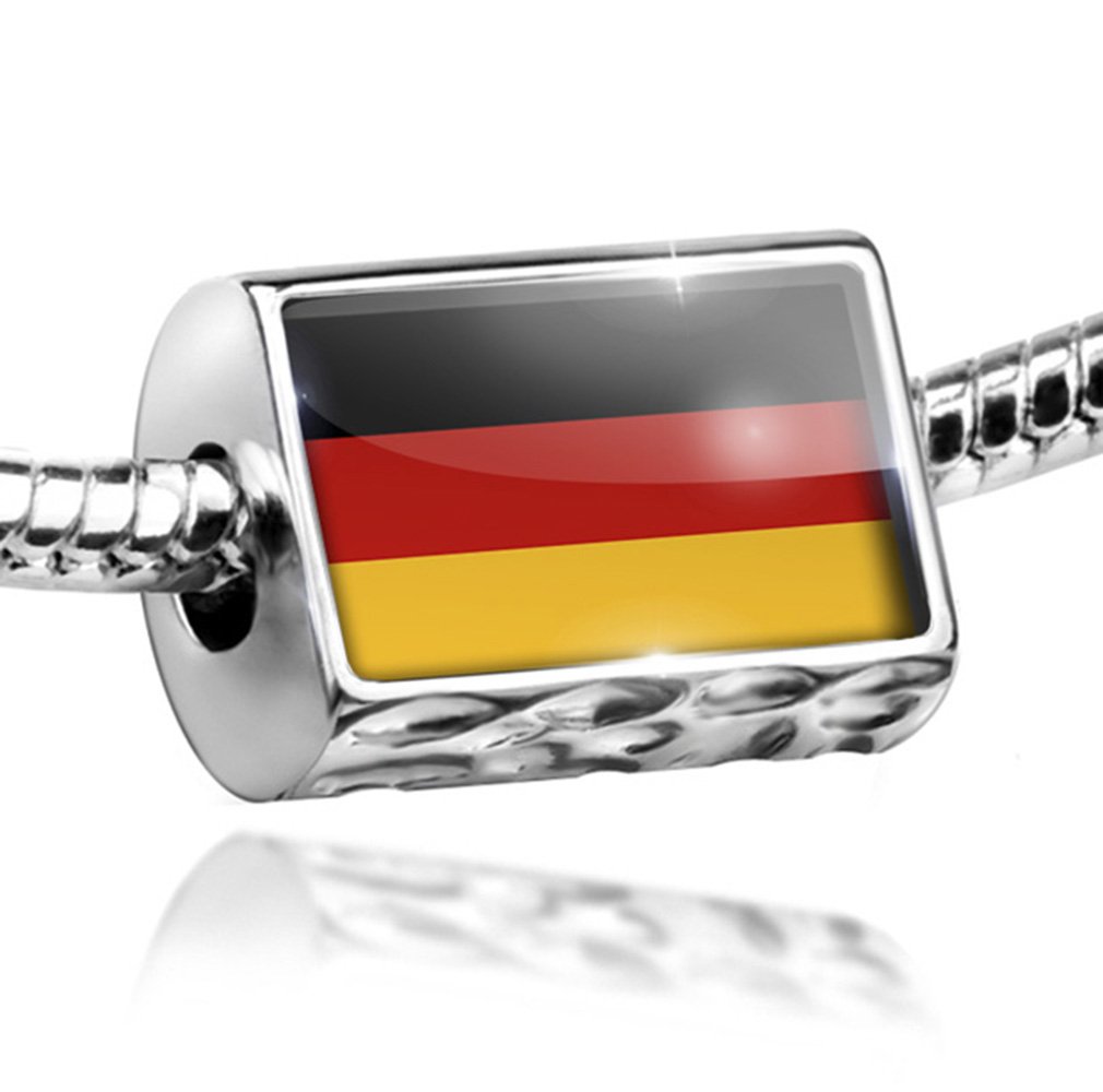 German Flag Charm Bead - Compatible with All European Bracelets for Travel, Souvenirs & Patriotic Jewelry Making