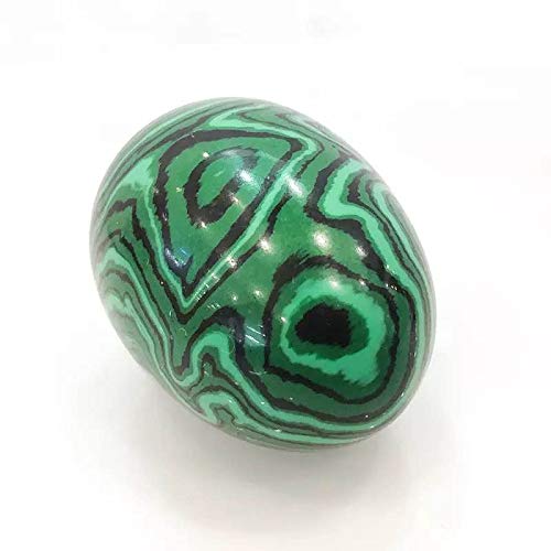 Natural Green Malachite Crystal Egg - 2 Inch Healing Stone for Reiki, Meditation & Energy Work | Spiritual Decor, Feng Shui & Home Decoration