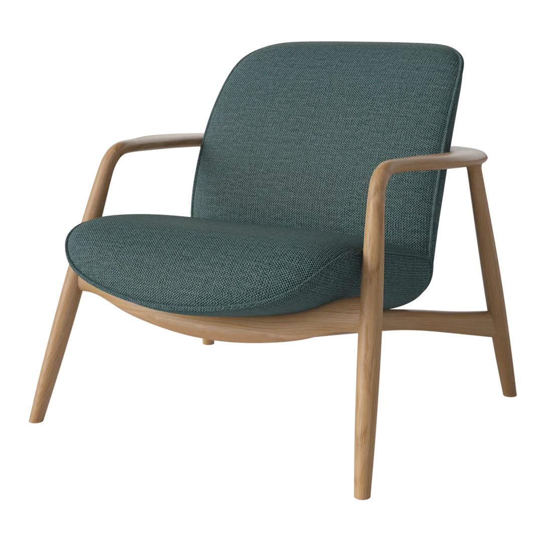 Bowie Lounge Chair - Modern Accent Chair for Living Room, Bedroom & Office - Comfortable Upholstered Armchair with Wooden Legs - Perfect for Relaxing, Reading & Lounging