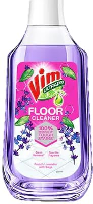 Vim Ultrapro French Lavender & Sage Floor Cleaner - 500ml (Pack of 1) | All-Natural Hardwood & Tile Floor Cleaner | Safe for Pets & Kids | Fresh Scent for Home & Office Cleaning