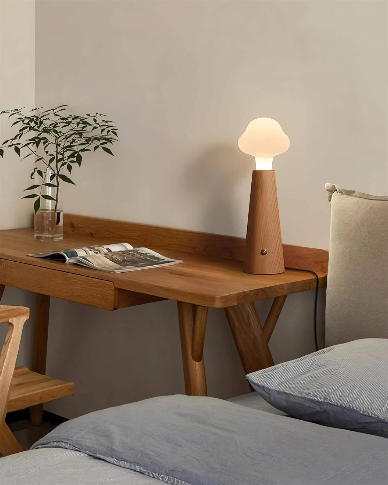 Modern LED Mousse Table Lamp - Soft Glow Bedside Night Light for Bedroom, Living Room & Office - Energy Efficient & Stylish Home Decor Lighting