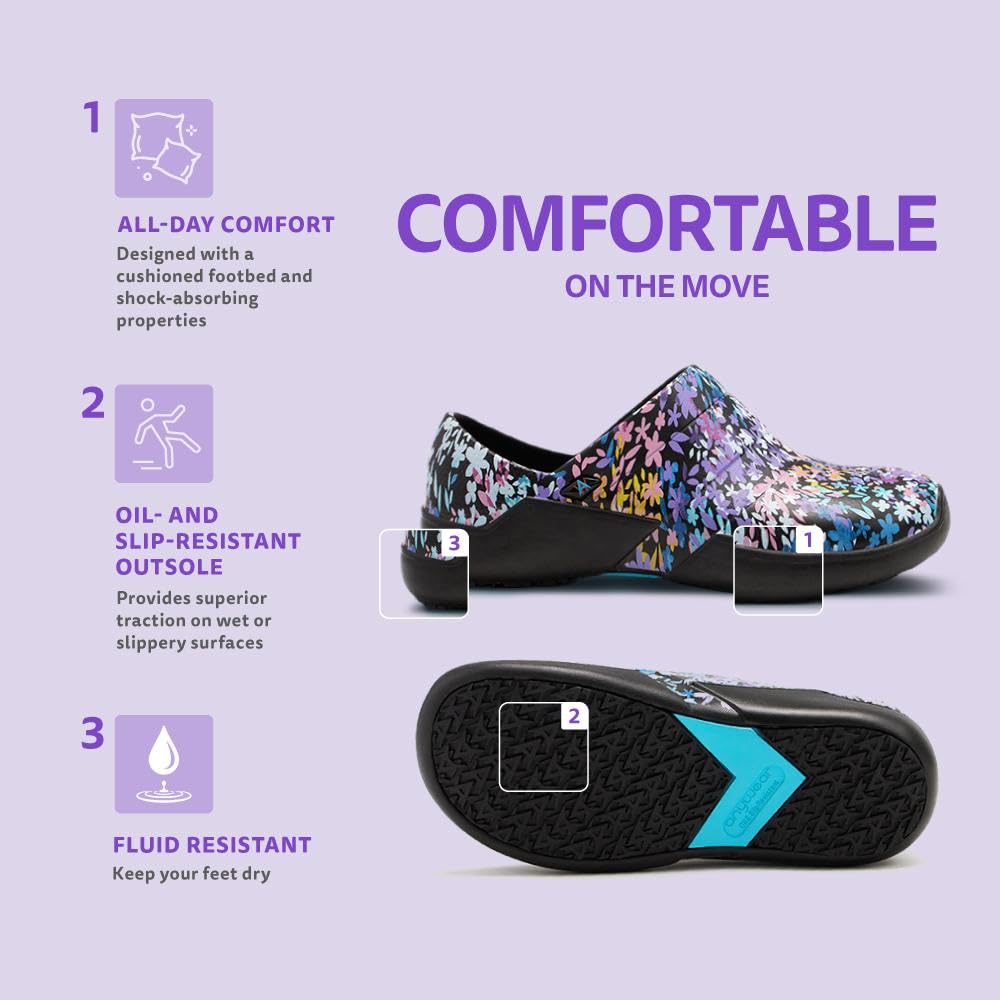 Anywear Journey Unisex Clogs - Lightweight Waterproof Slip-On Shoes with EVA Cushioning for Men & Women | Perfect for Gardening, Healthcare Workers, Chefs & Food Service Professionals