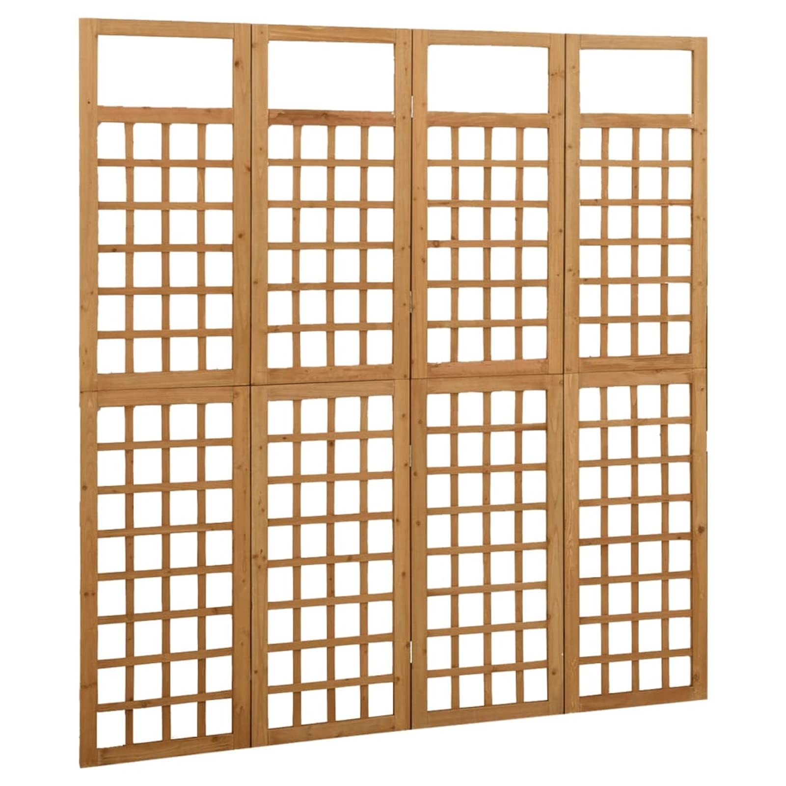 4-Panel Solid Fir Wood Room Divider Screen - 63