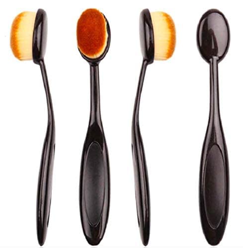 Zirak Oval Foundation Brush - Toothbrush Shape Concealer Makeup Brush for Flawless Base | Perfect for Liquid & Cream Foundations, Contouring & Blending