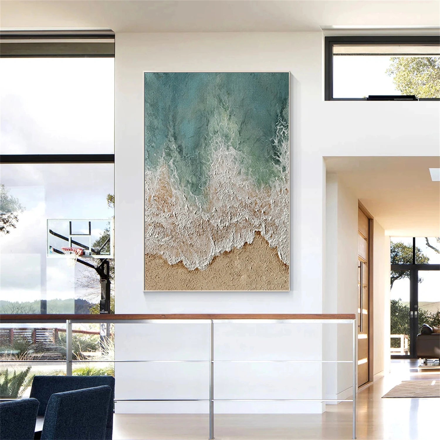 Ocean and Sky Painting #OS 244 - Stunning Seascape Wall Art for Home & Office Decor - Perfect for Living Room, Bedroom or Beach House