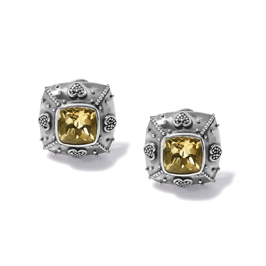 Natural Bali Citrine Java Post Earrings for Women - Dainty Gold Plated Stud Earrings - Perfect for Everyday Wear, Office & Special Occasions