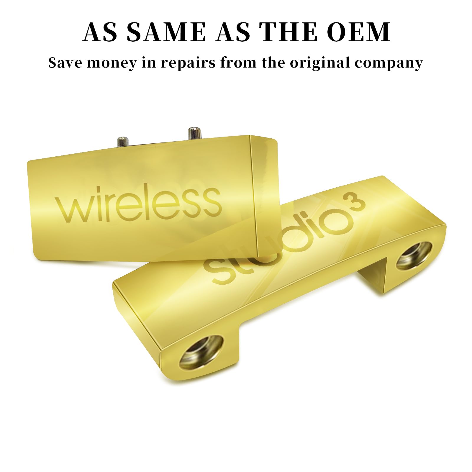 Replacement Headband Connector Hinge Clip Pin for Beats Studio 3 Wireless Headphones - Gold Repair Parts (Compatible with Studio 3.0 Over-Ear Headphones, Not for Solo 2/Solo 3) - Perfect for DIY Fixes & Headphone Maintenance
