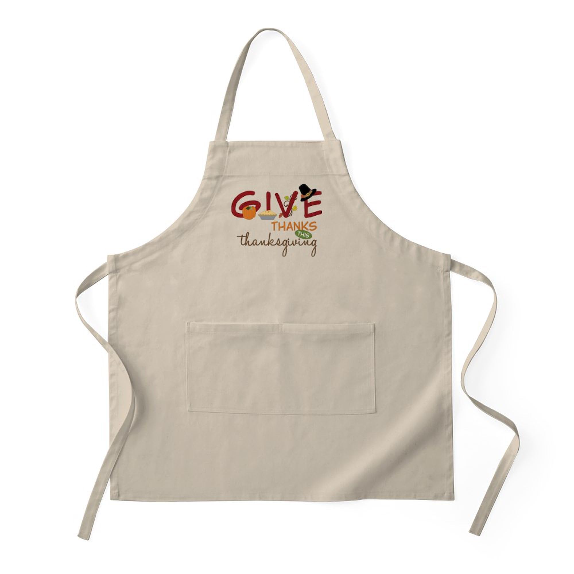 Thanksgiving Kitchen Apron with Pockets - Adjustable Grilling & Baking Apron for Cooking, BBQ, Holiday Hosting & Family Gatherings