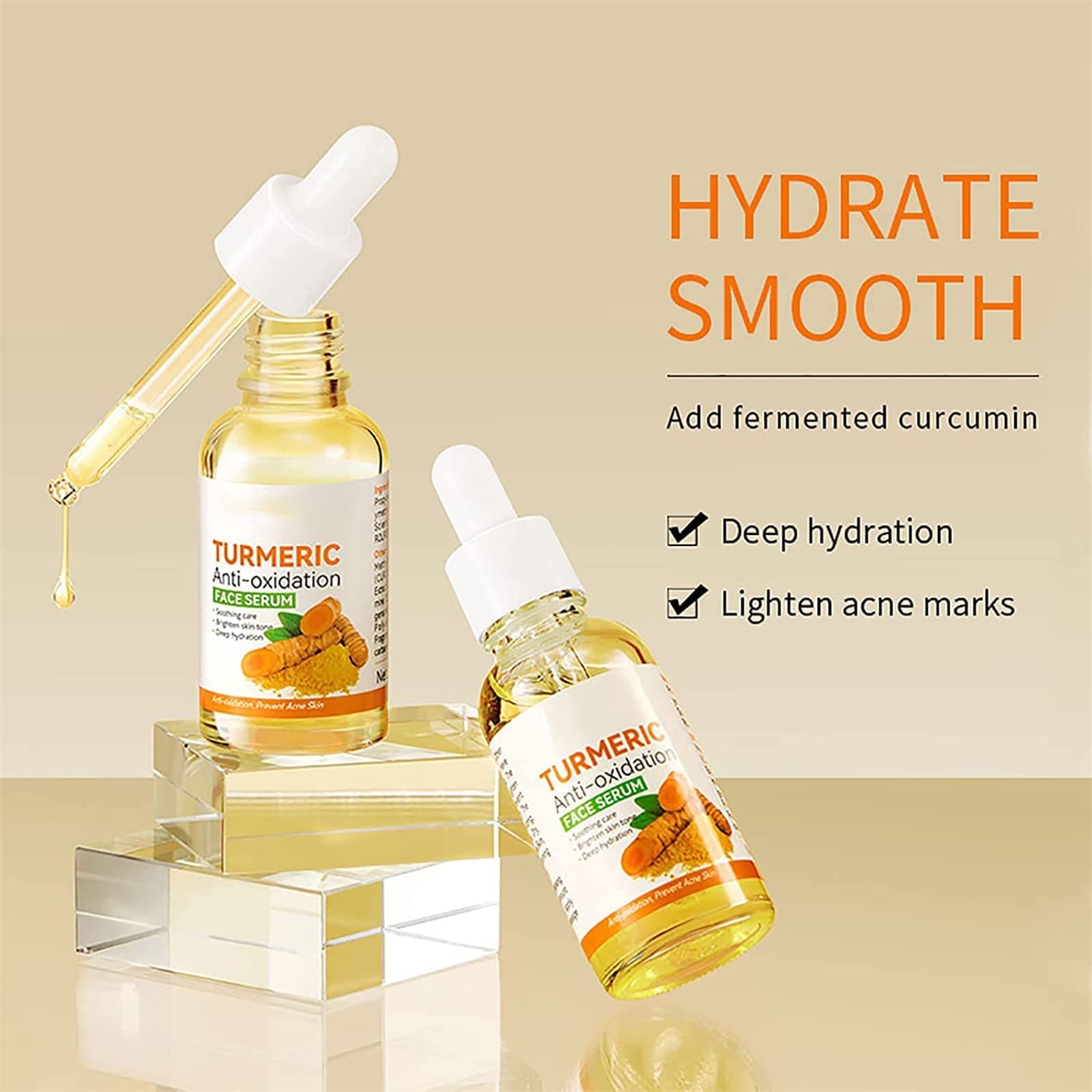 30ml Turmeric Antioxidant Serum for Dark Spots - Brightening & Anti-Aging Facial Treatment for Glowing Skin - Perfect for Night Routine & Hyperpigmentation Care