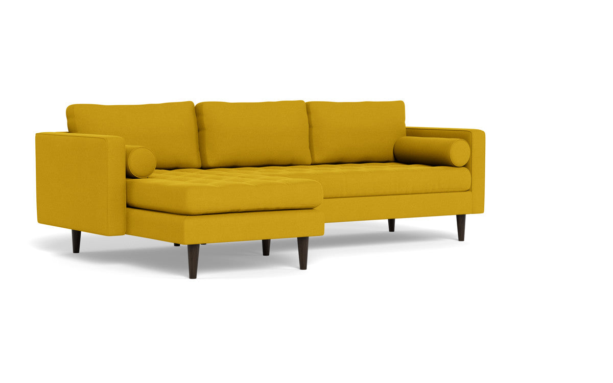 Ladybird 102 Left Chaise Sectional Sofa - Modern L-Shaped Couch with Reversible Chaise Lounge, Upholstered in Soft Fabric for Living Room, Family Room & Home Theater Comfort