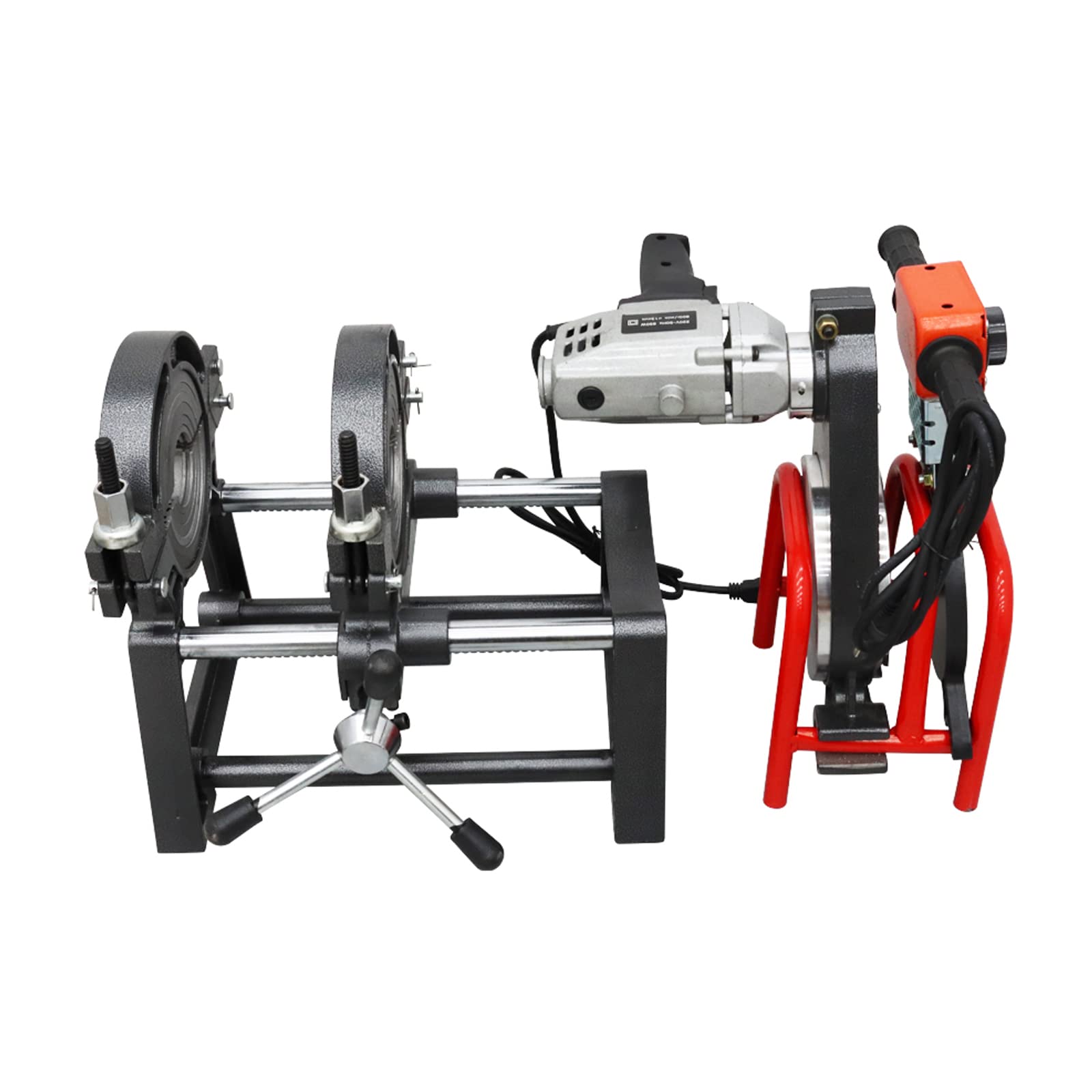 Manual HDPE Butt Fusion Welding Machine - 110V PE/PP/PB/PVDF Pipe Welder with 2 Clamps (63-160mm) - Perfect for Plumbing, Irrigation & Gas Pipe Installation Projects