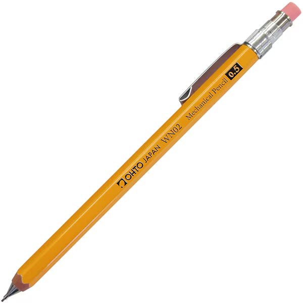 OHTO Wooden Mechanical Pencil - Classic Pencil Design with Smooth Writing for School, Office & Sketching | Premium Wooden Barrel Mechanical Pencil for Students, Artists & Professionals