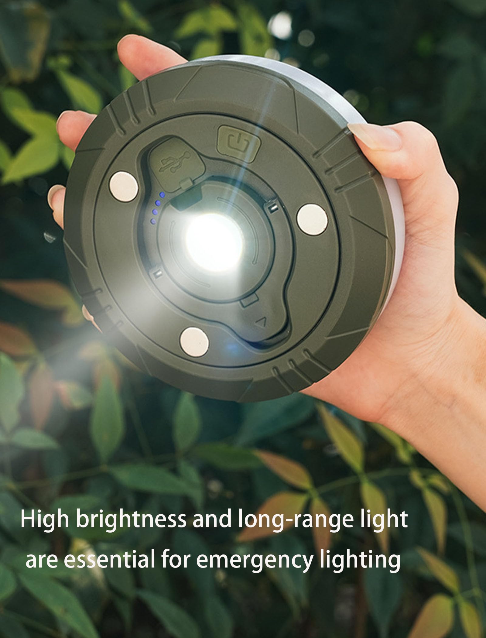 4-in-1 Rechargeable Camping String Lights - Waterproof Outdoor Hanging Lantern for Tent, Yard, Bedroom & Christmas Decor | Portable Retractable LED Camper Lights for Camping, Patio & Home Decoration