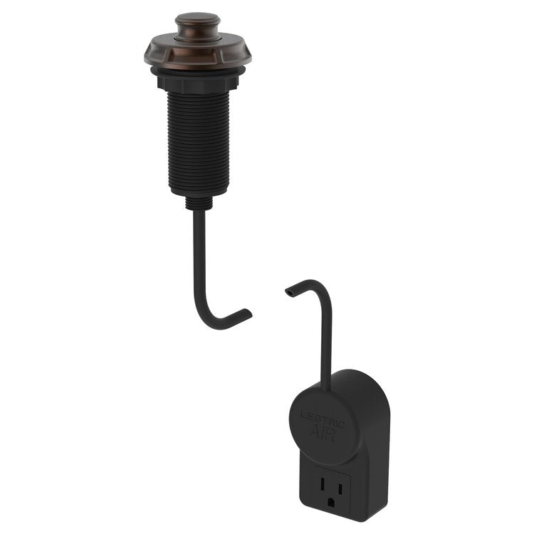 Garbage Disposal Air Switch with Power Adapter - English Bronze Brass Finish for Kitchen Sink Waste Disposer - Perfect for Easy On/Off Control Under Countertop
