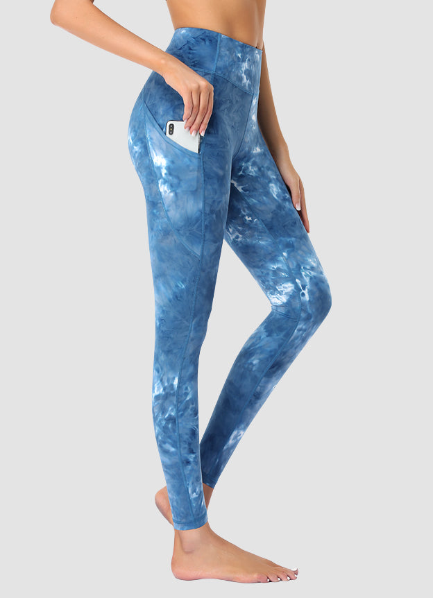 Newborn High Waist Yoga Pants for Women - Full Length Tie Dye Workout Leggings - Perfect for Yoga, Gym & Maternity Comfort