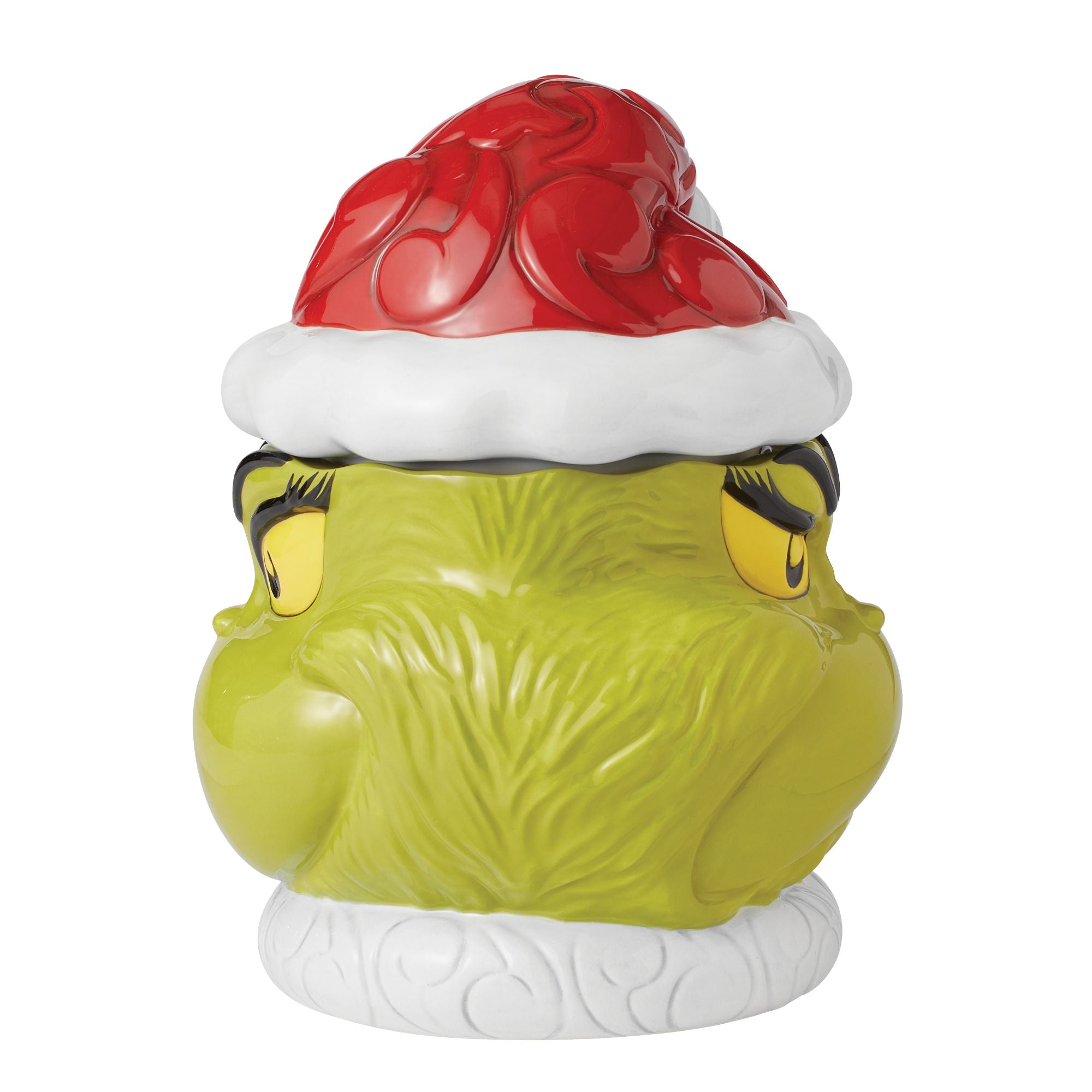 Grinch Cookie Jar Naughty/Nice - Christmas Themed Ceramic Cookie Storage Container - Perfect for Holiday Baking, Cookie Exchange Parties & Festive Kitchen Decor
