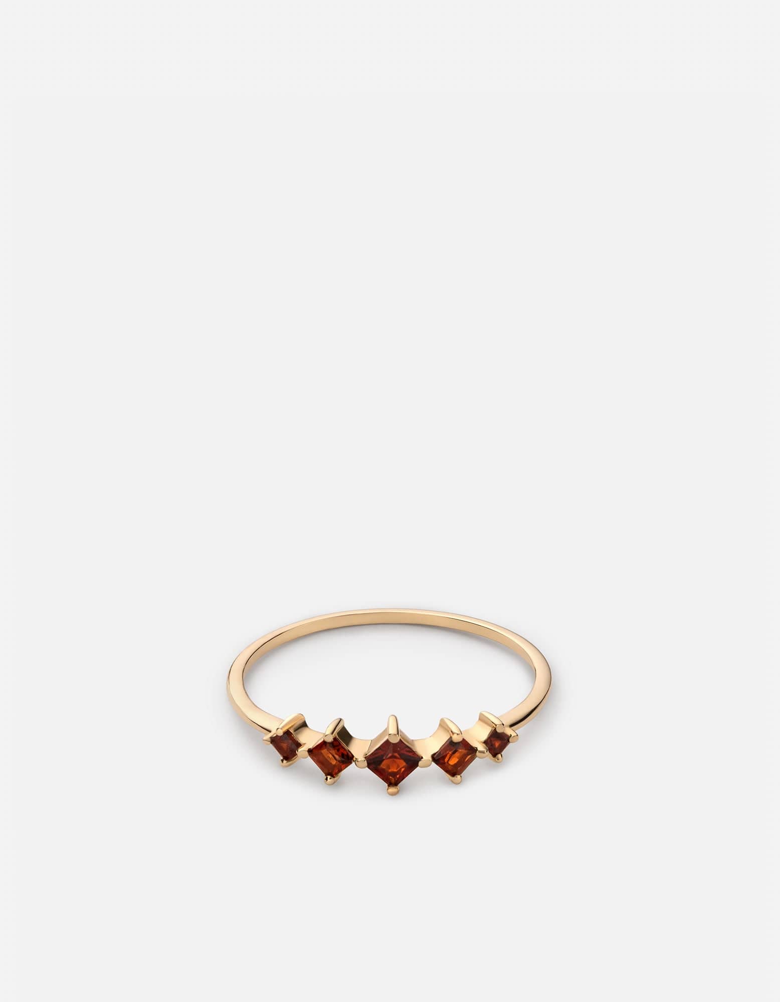 14K Gold Echo Garnet Ring for Women - Elegant & Dainty Gemstone Jewelry Gift for Anniversary, Birthday, Valentine's Day | Perfect for Everyday Wear & Special Occasions