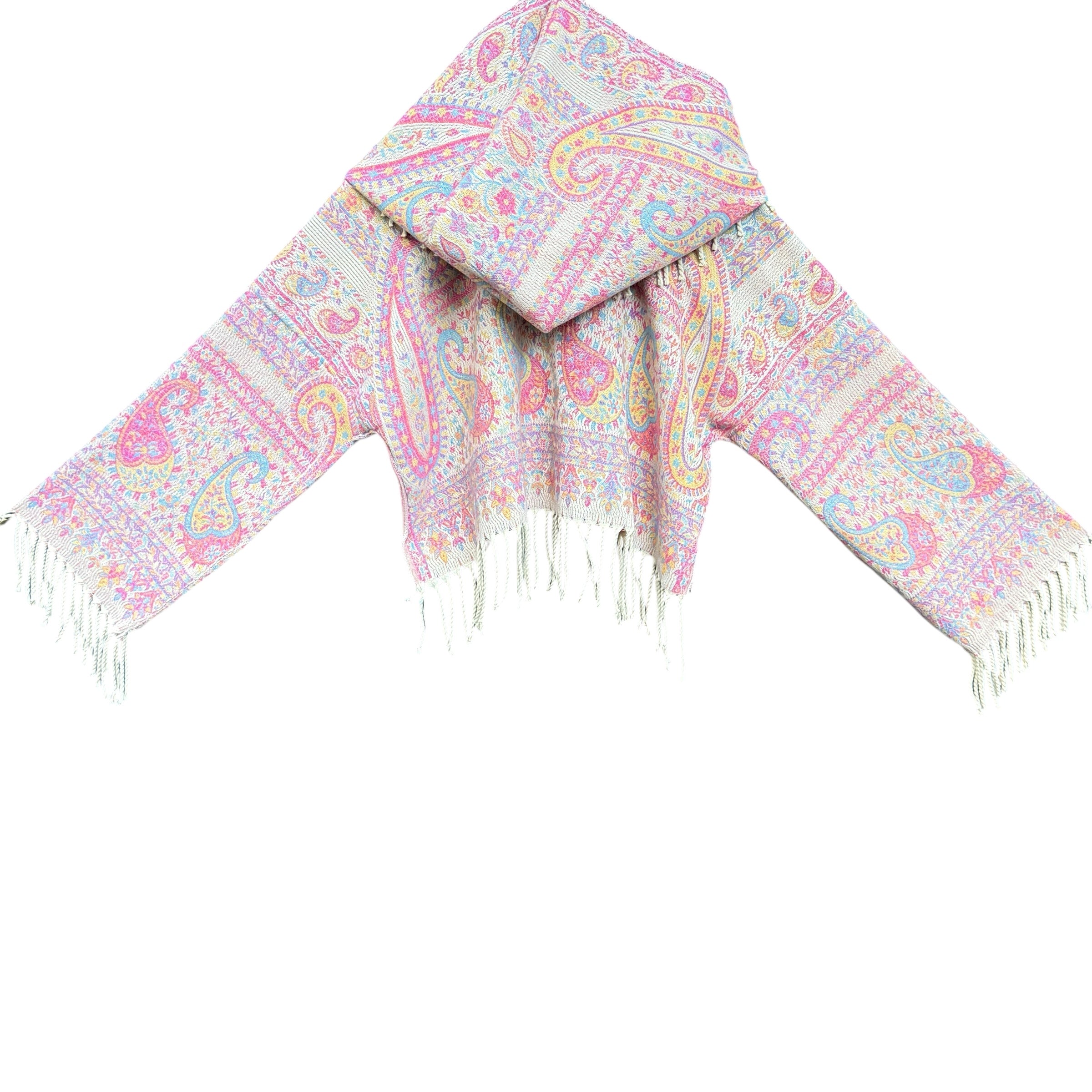 Soft Plush Pashmina Long Sleeve Crop Top - Cozy Winter Fashion for Women | Perfect for Snowy Forest Adventures & Casual Outings