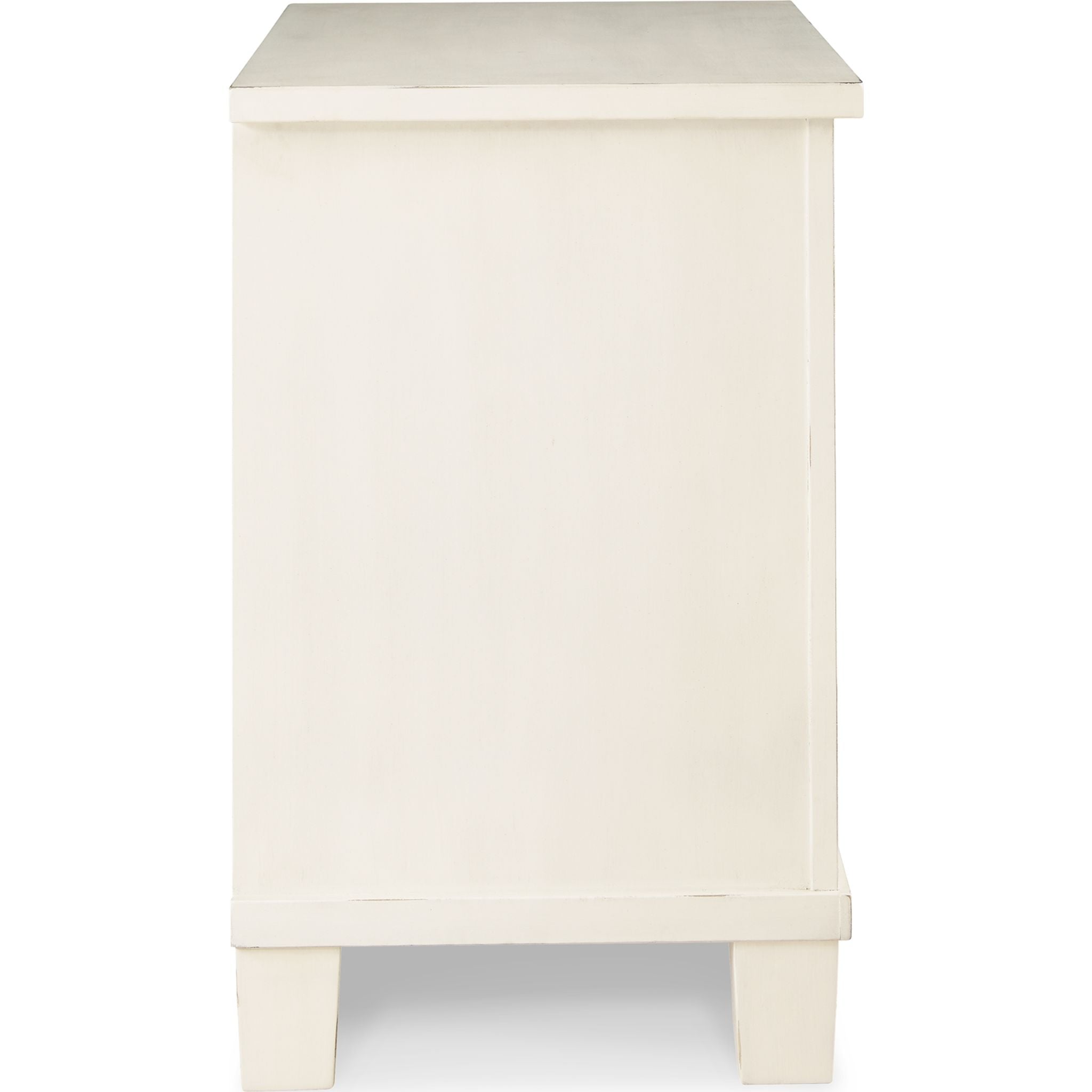 Braunter Nightstand - Aged White Finish, Modern Bedside Table with Storage Drawer for Bedroom, Living Room, or Office - Perfect for Small Spaces & Home Decor
