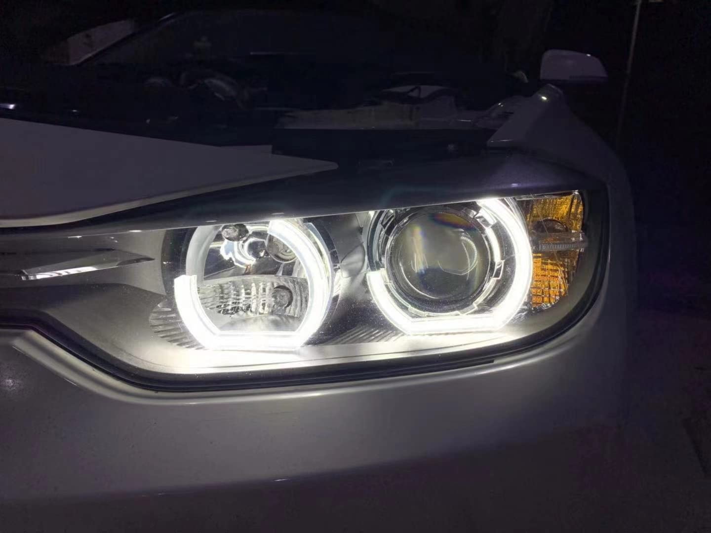 BMW 3 Series E90 E92 E93 M3 Angel Eyes Headlights - DTM Style LED Daytime Running Lights for Enhanced Visibility