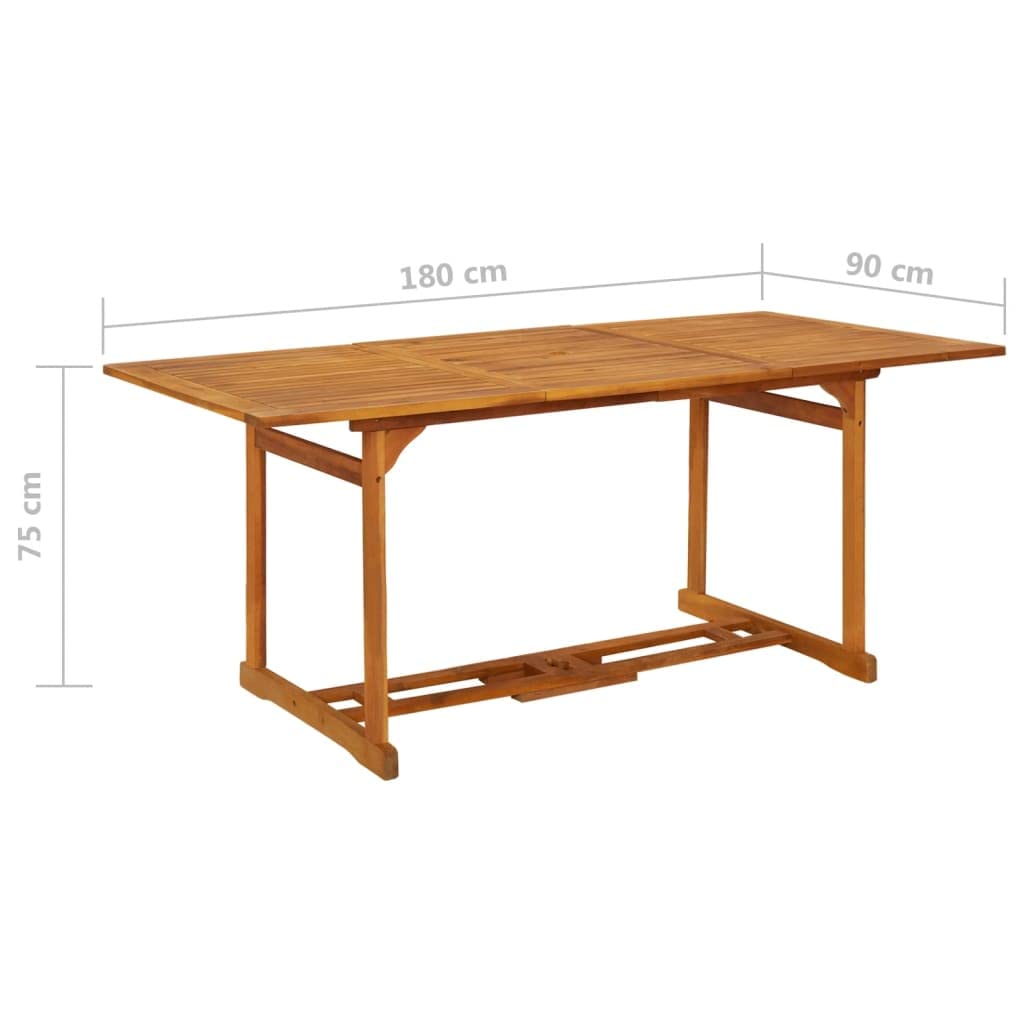 Solid Acacia Wood Outdoor Dining Table 70.9
