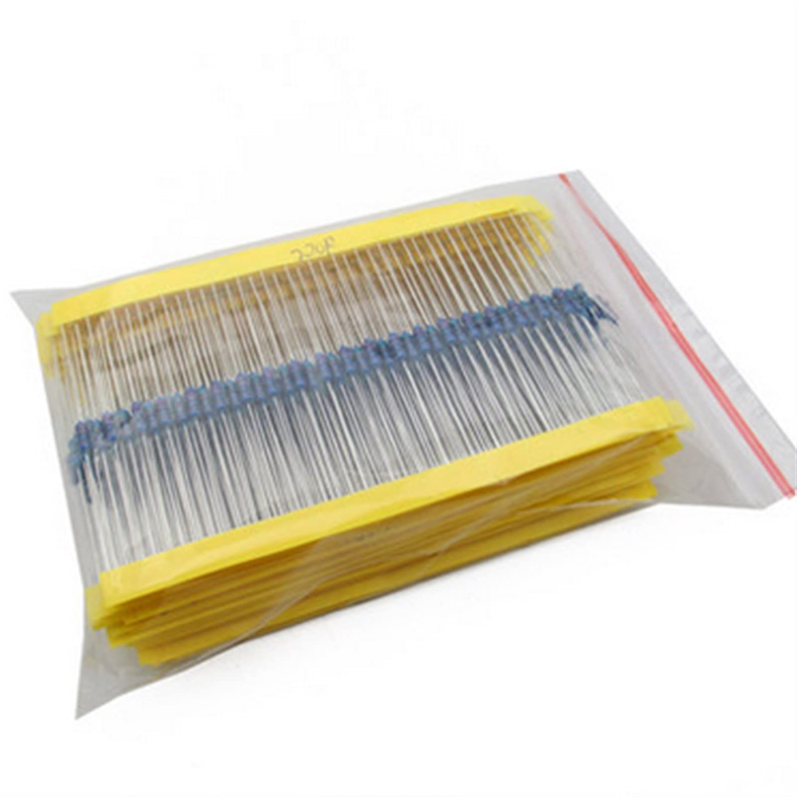 600PCS 1/4W 1% Tolerance 30 Values Metal Film Resistor Assortment Kit - Electronic Components for DIY Projects, Circuit Repair & Prototyping