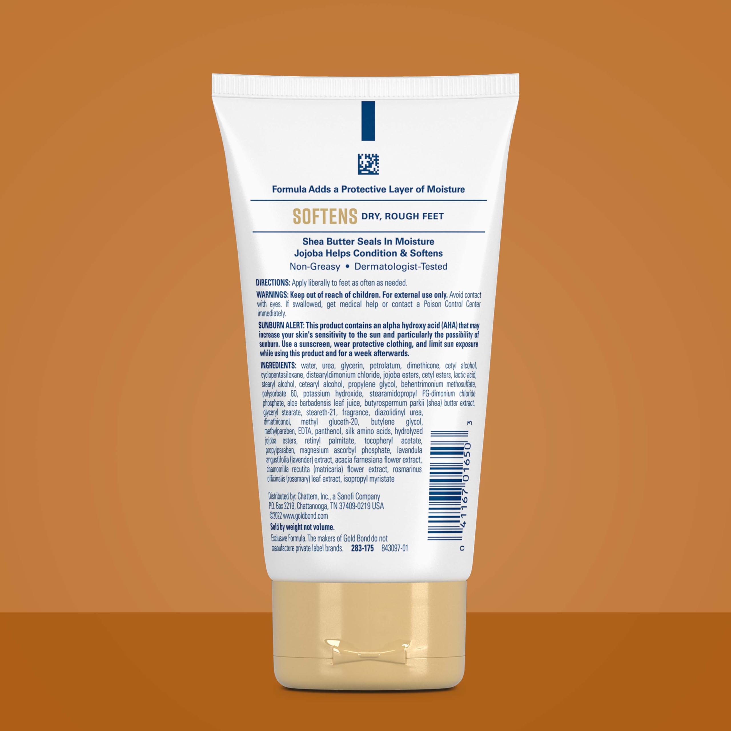 Gold Bond Softening Foot Cream with Shea Butter - 4 oz Moisturizing Treatment for Rough, Dry Feet & Cracked Heels - Ideal for Daily Foot Care & Pedicure Prep