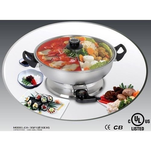 Electric Shabu Shabu Hot Pot with Divider - Mongolian Style Multi-Cooker for Home Dining, Party & Asian Cuisine Lovers