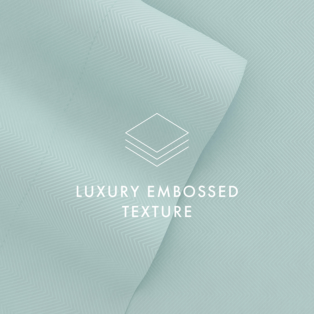 Chevron Embossed 4-Piece Queen Size Sheet Set - Soft Wrinkle-Resistant Bedding for Comfortable Sleep - Perfect for Master Bedroom, Guest Room & Dorm