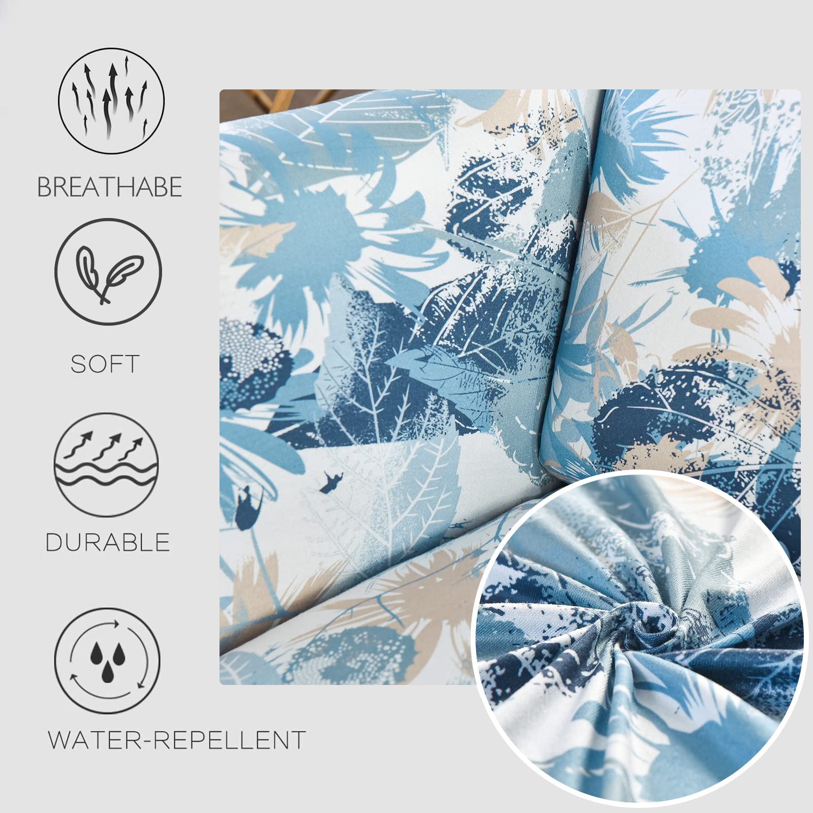 HAOYONG Printed Wing Chair Slipcovers - 2-Piece Stretch Washable Wingback Armchair Covers for Living Room & Bedroom | Perfect for Home Decor, Furniture Protection, and Sofa Makeover