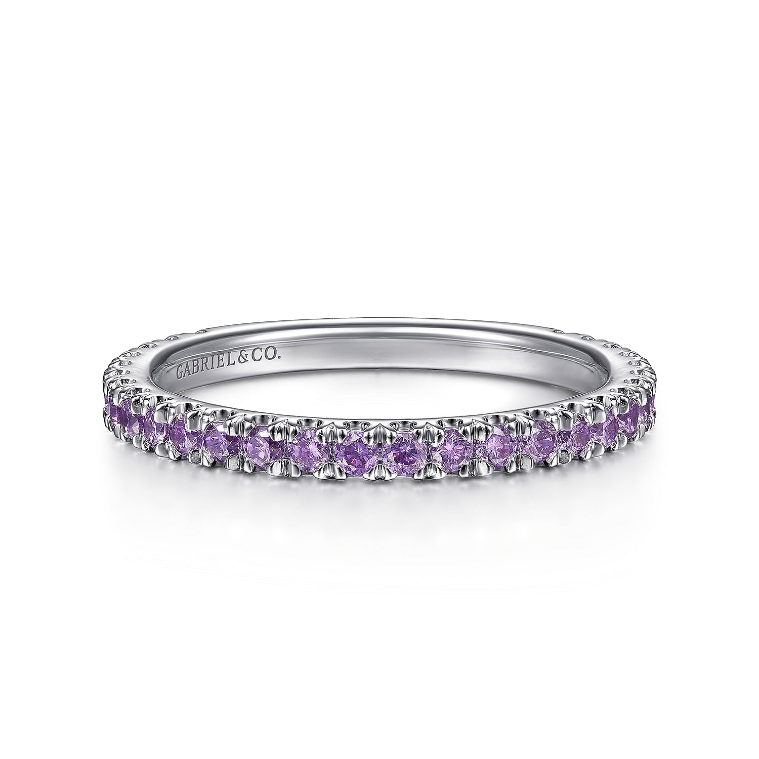 14K White Gold Amethyst Ring for Women - Elegant Purple Gemstone Wedding Band, Engagement Ring, Anniversary Gift for Her - Perfect for Valentine's Day, Proposals & Special Occasions
