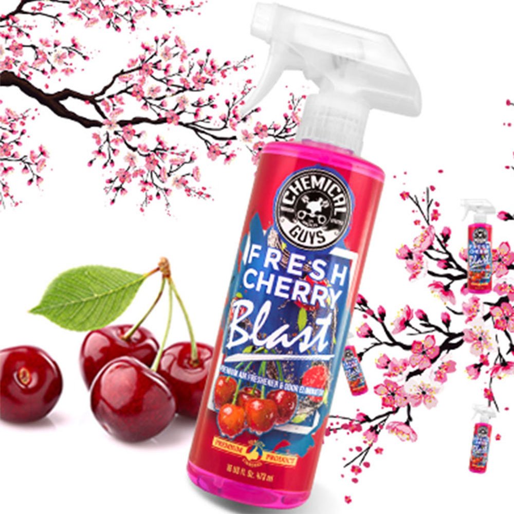 Chemical Guys AIR22816 Premium Air Freshener & Odor Eliminator - Fresh Cherry Blast Scent, 16 fl. oz | Car, Home & Office Air Freshener for Long-Lasting Fragrance