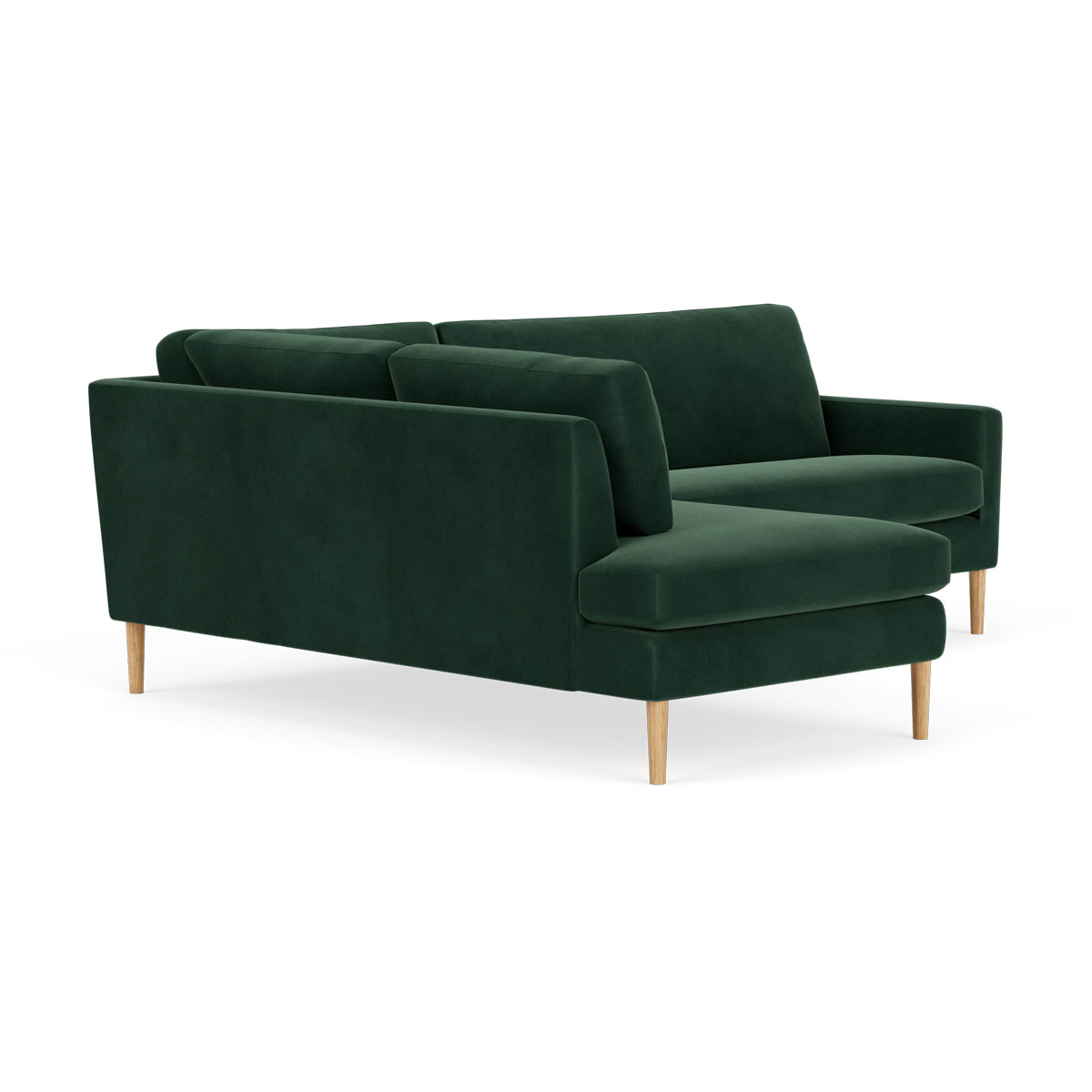 Astha Velvet Left Corner Sofa - Modern L-Shaped Sectional Couch for Small Spaces, Living Room & Apartment Decor - Soft Velvet Fabric, Comfortable Seating for Family & Guests