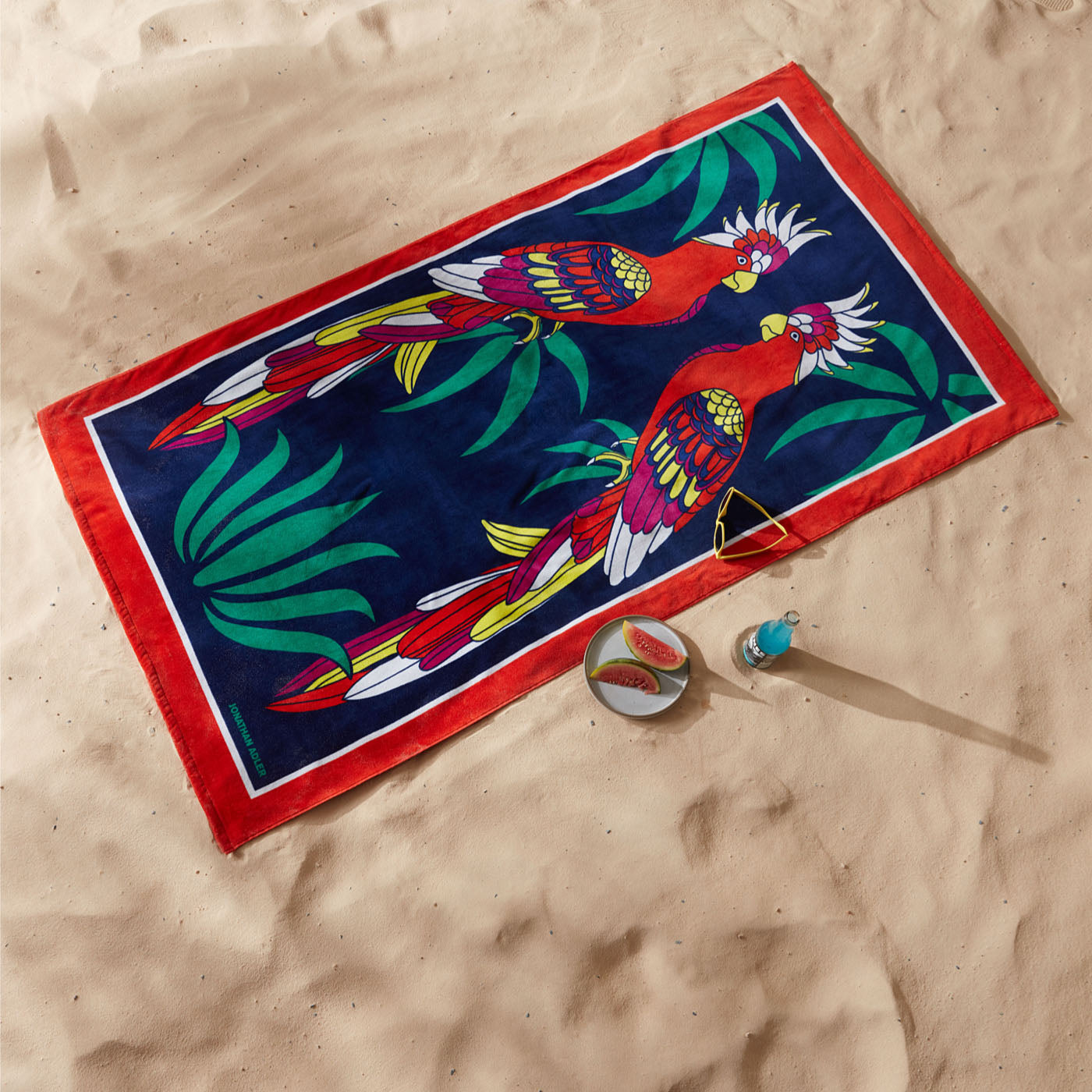 Premium Parrot Beach Towel - Large, Soft & Absorbent Quick-Dry Towel for Pool, Beach & Travel - Tropical Bird Design