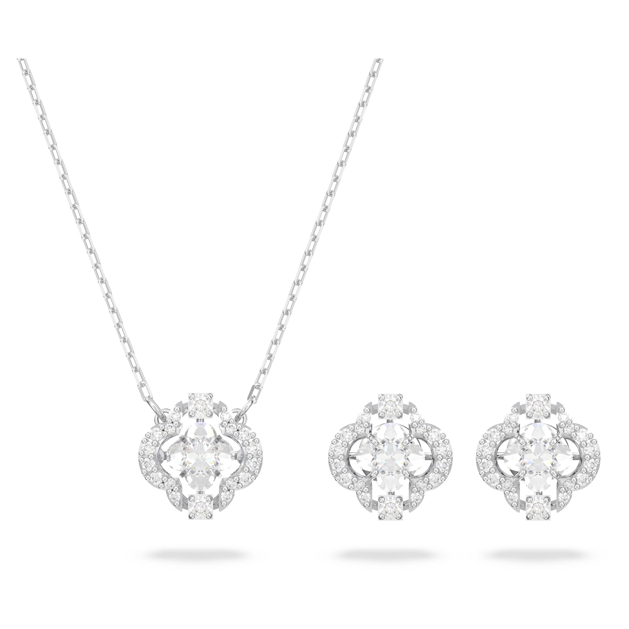 Swarovski Crystal Necklace and Earring Set - Sparkling Dance Jewelry Collection for Women, Elegant Gift for Anniversary, Wedding, Party & Special Occasions