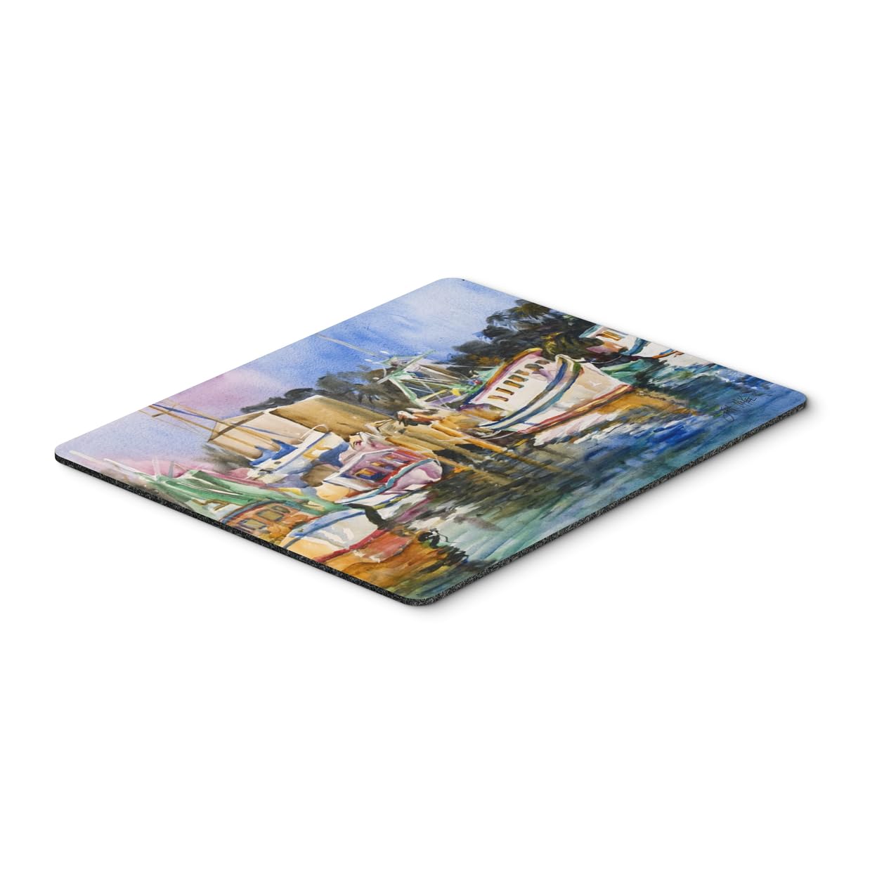 Shrimp Boat Warehouse Mouse Pad & Hot Pad - Large Washable Non-Slip Desk Mat for Home Office, Gaming, Computer & Laptop Use - Perfect for Workstations, Coffee Tables & Kitchen Countertops