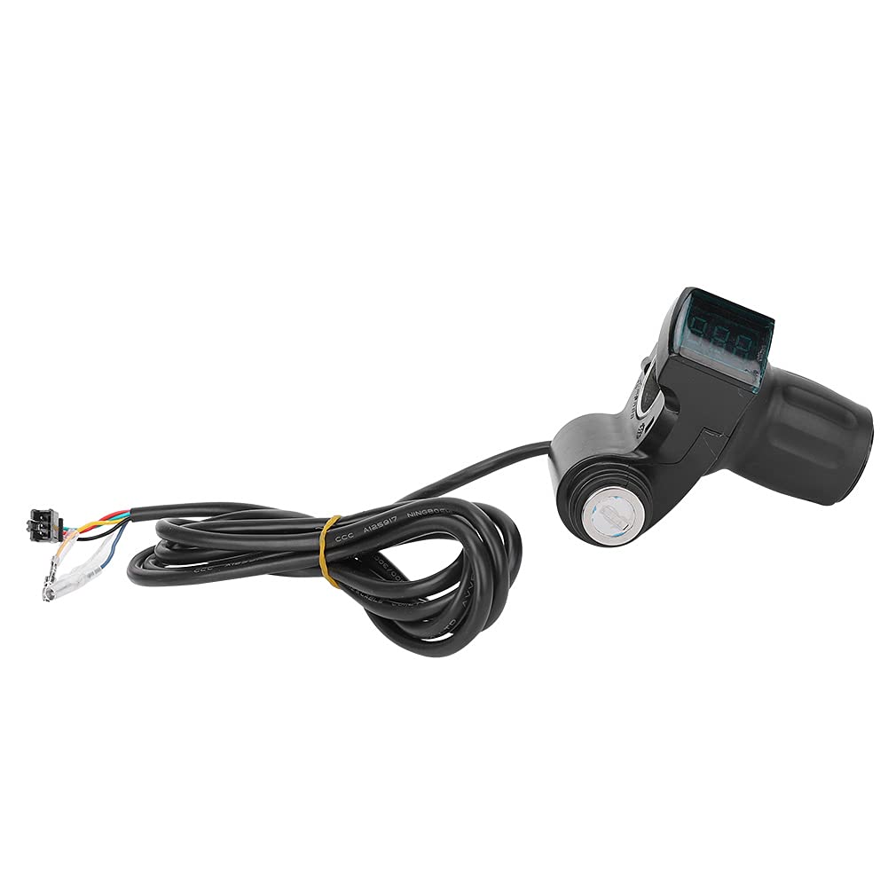 1 Pair Electric Scooter Thumb Throttle with LCD Display - Digital Battery Voltage Power Switch for E-Bike, E-Scooter & Electric Vehicle Modification - Perfect for Commuting, Off-Road Adventures & DIY Upgrades