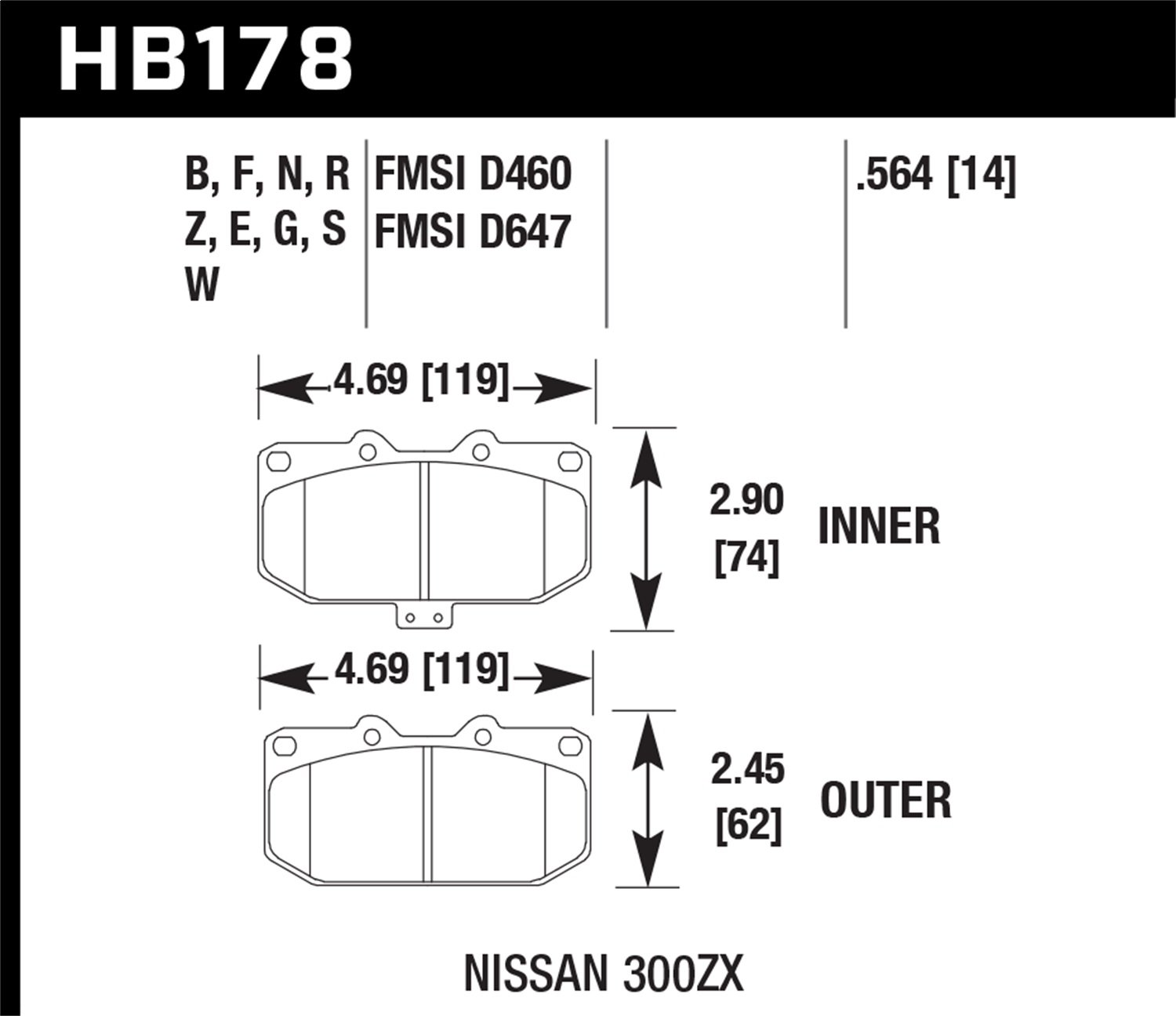 HB178B.564 HPS 5.0 High Performance Street Brake Pads - Premium Ceramic Brake Pads for Smooth & Quiet Stopping - Perfect for Daily Commuting & City Driving