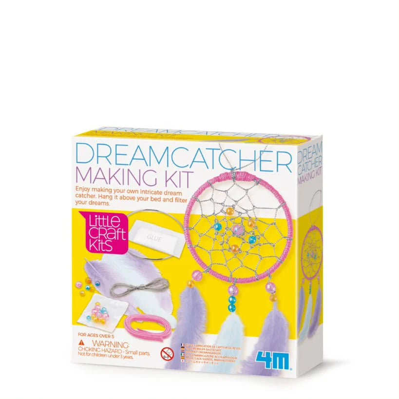 4M Little Craft Dream Catcher Making Kit for Kids - DIY Arts and Crafts Kit with Feathers, Beads & String - Perfect for Bedroom Decor, Birthday Gifts & Creative Play