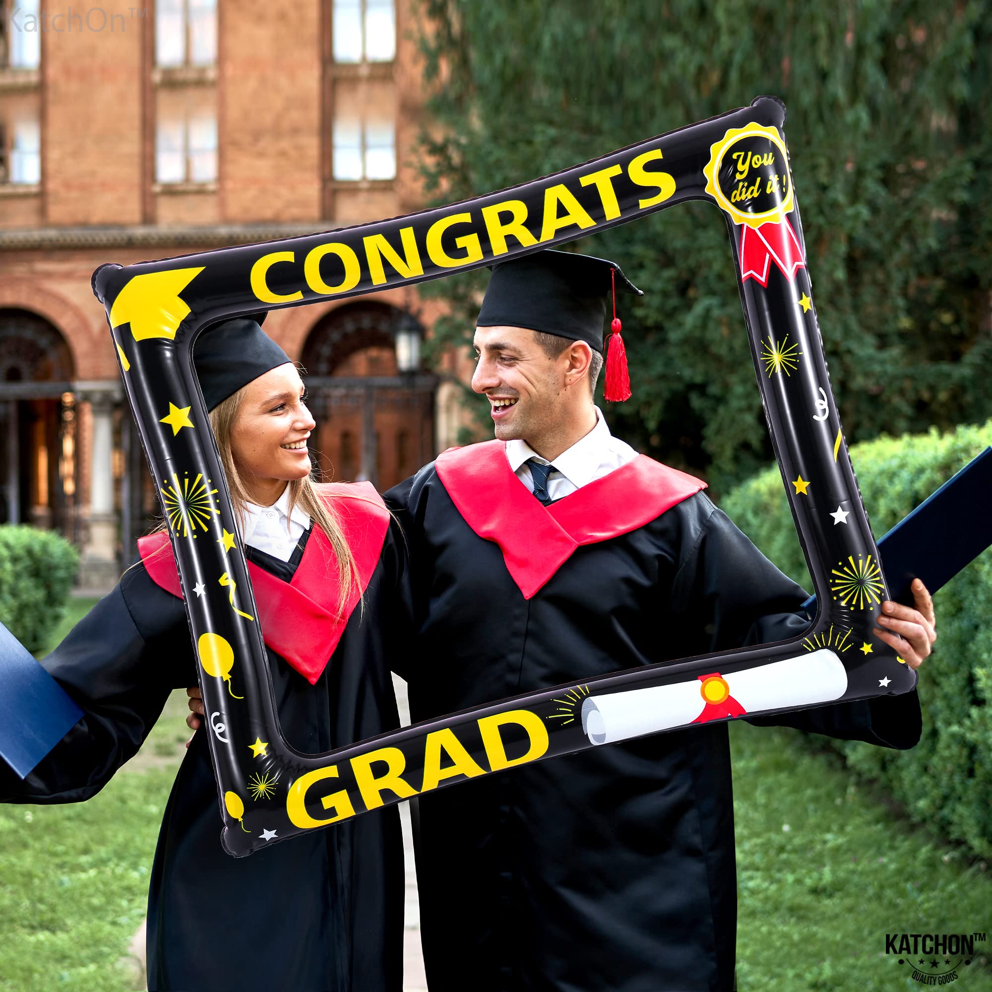 KatchOn 30 Inch Inflatable Graduation Photo Booth Frame - Large Graduation Party Decorations 2025 | Graduation Photo Props, Backdrop for Graduation Photoshoot | Perfect for Graduation Ceremonies, College Parties & Senior Year Celebrations